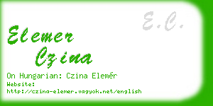elemer czina business card
